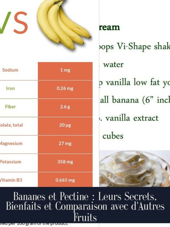 Bananes et Pectine : Leurs Secrets, Bienfaits et Comparaison avec d'Autres Fruits