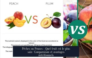 Pêches ou Prunes : Quel fruit est le plus sain Comparaison et avantages nutritionnels
