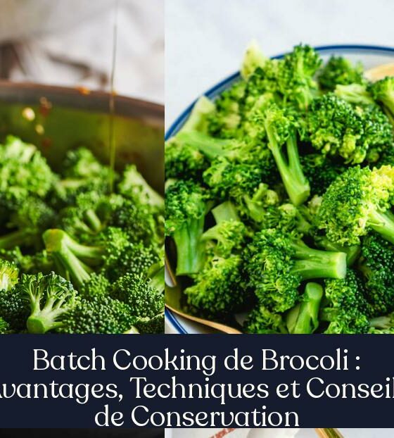 Batch Cooking de Brocoli : Avantages, Techniques et Conseils de Conservation