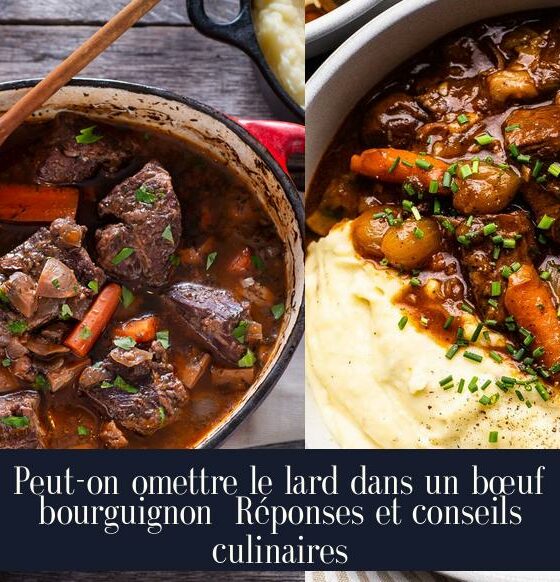 Peut-on omettre le lard dans un bœuf bourguignon Réponses et conseils culinaires