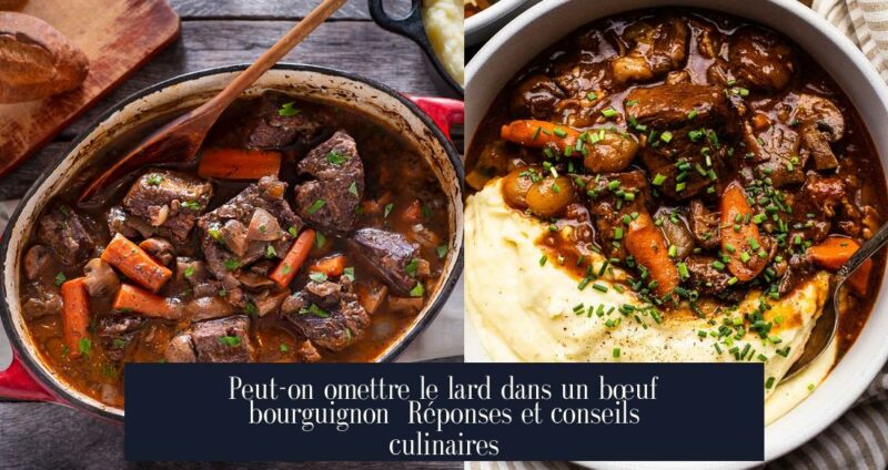 Peut-on omettre le lard dans un bœuf bourguignon Réponses et conseils culinaires