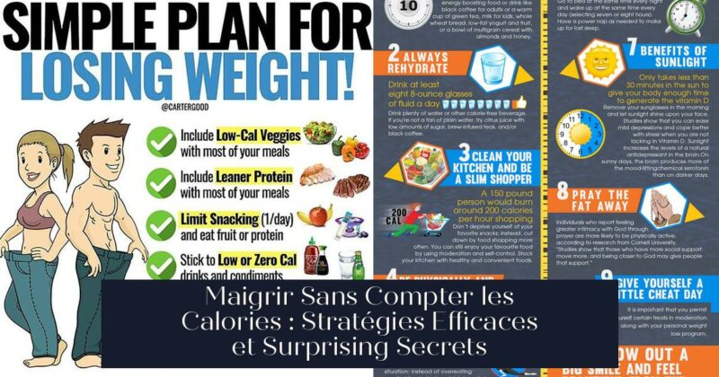 Maigrir Sans Compter les Calories : Stratégies Efficaces et Surprising Secrets