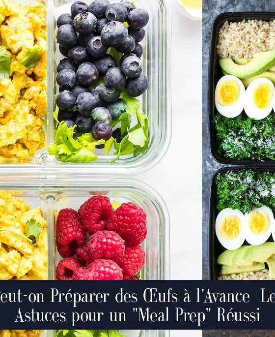 Peut-on Préparer des Œufs à l'Avance Les Astuces pour un "Meal Prep" Réussi