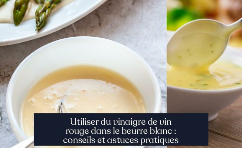Utiliser du vinaigre de vin rouge dans le beurre blanc : conseils et astuces pratiques