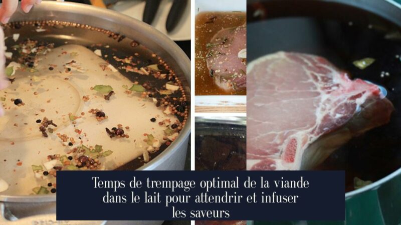 Temps de trempage optimal de la viande dans le lait pour attendrir et infuser les saveurs