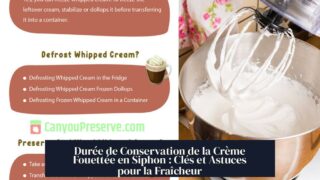 Durée de Conservation de la Crème Fouettée en Siphon : Clés et Astuces pour la Fraîcheur