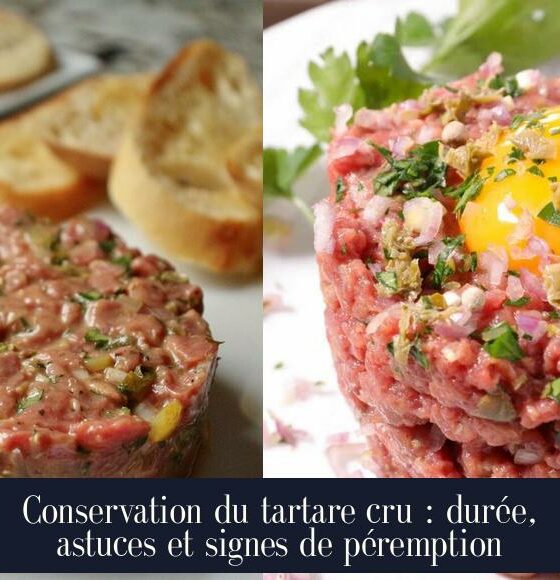 Conservation du tartare cru : durée, astuces et signes de péremption