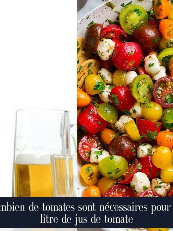Combien de tomates sont nécessaires pour un litre de jus de tomate