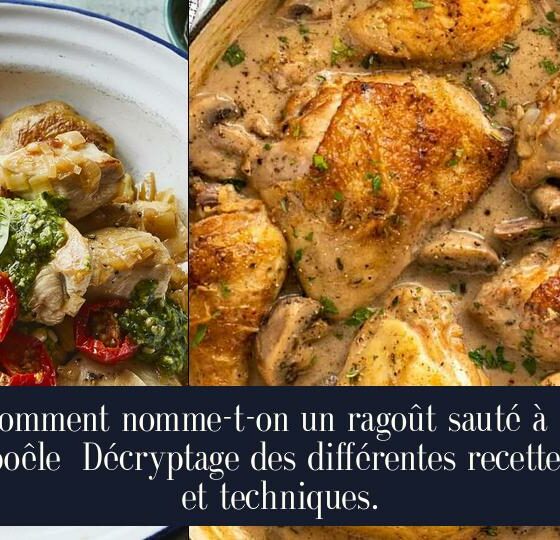 Comment nomme-t-on un ragoût sauté à la poêle Décryptage des différentes recettes et techniques.