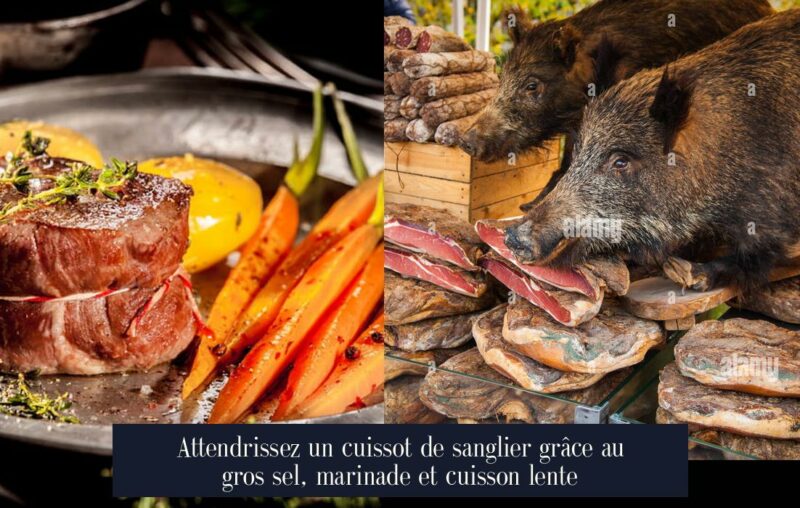Attendrissez un cuissot de sanglier grâce au gros sel, marinade et cuisson lente