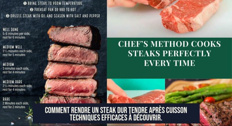 Comment rendre un steak dur tendre après cuisson Techniques efficaces à découvrir.