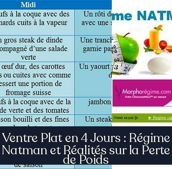 Ventre Plat en 4 Jours : Régime Natman et Réalités sur la Perte de Poids