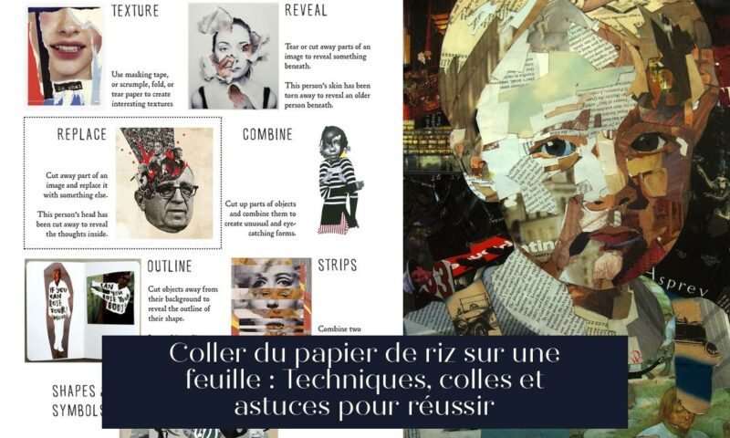 Coller du papier de riz sur une feuille : Techniques, colles et astuces pour réussir