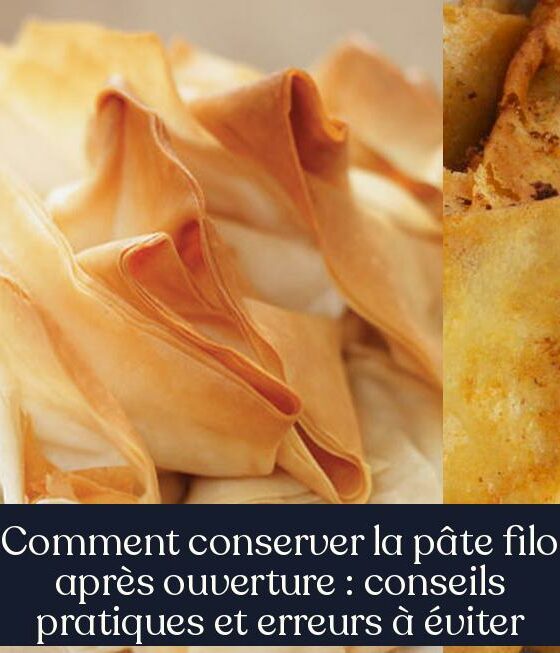 Comment conserver la pâte filo après ouverture : conseils pratiques et erreurs à éviter