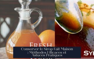 Conserver le Sirop Fait Maison : Méthodes Efficaces et Astuces Pratiques