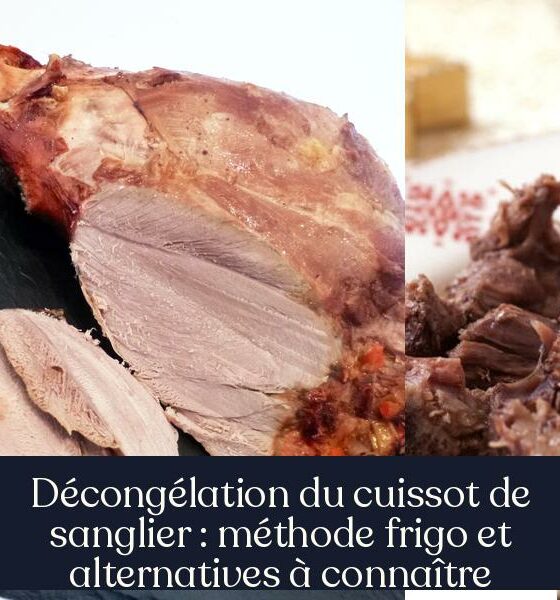Décongélation du cuissot de sanglier : méthode frigo et alternatives à connaître