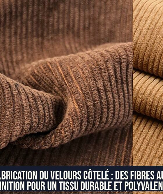 Fabrication du velours côtelé : des fibres aux finition pour un tissu durable et polyvalent