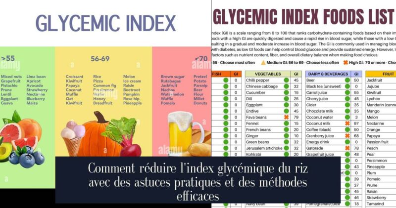 Comment réduire l'index glycémique du riz avec des astuces pratiques et des méthodes efficaces