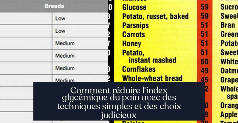 Comment réduire l'index glycémique du pain avec des techniques simples et des choix judicieux