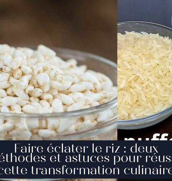 Faire éclater le riz : deux méthodes et astuces pour réussir cette transformation culinaire