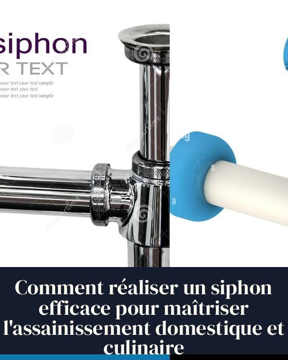 Comment réaliser un siphon efficace pour maîtriser l'assainissement domestique et culinaire