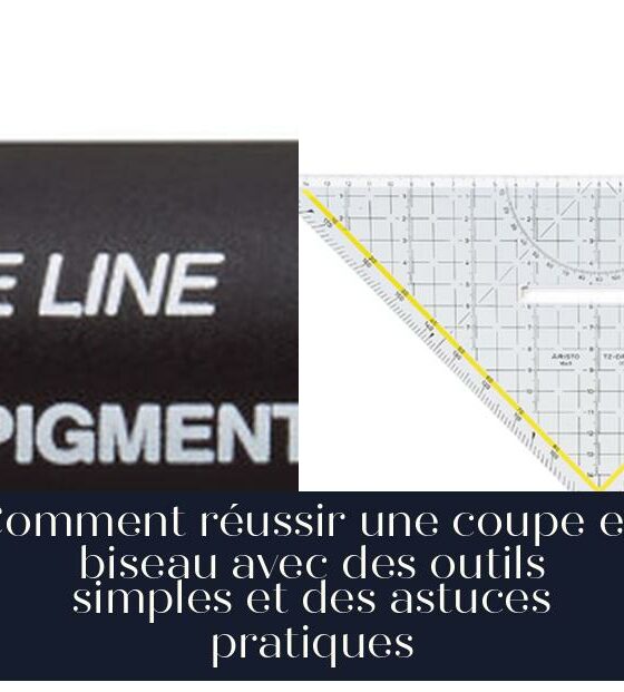 Comment réussir une coupe en biseau avec des outils simples et des astuces pratiques