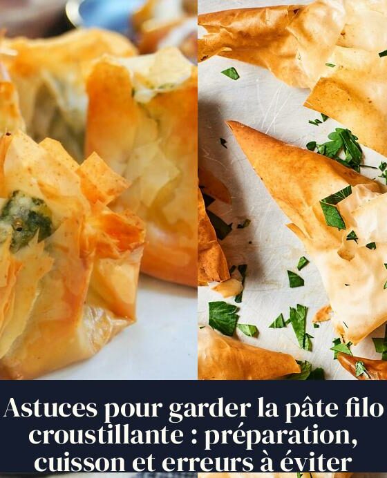Astuces pour garder la pâte filo croustillante : préparation, cuisson et erreurs à éviter