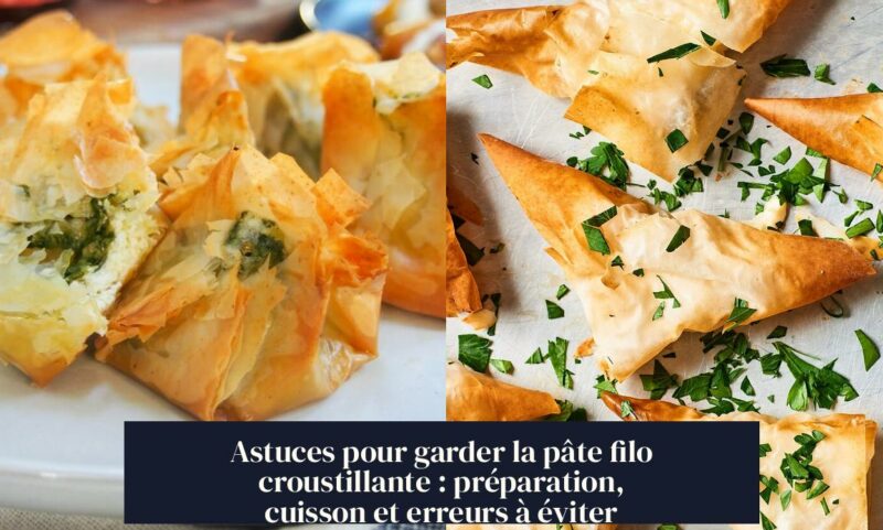 Astuces pour garder la pâte filo croustillante : préparation, cuisson et erreurs à éviter