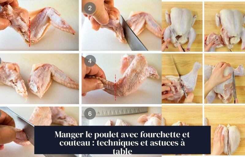 Manger le poulet avec fourchette et couteau : techniques et astuces à table