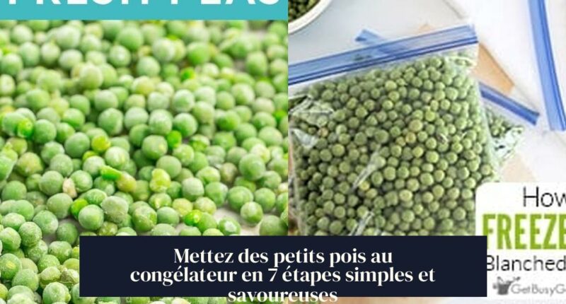 Mettez des petits pois au congélateur en 7 étapes simples et savoureuses