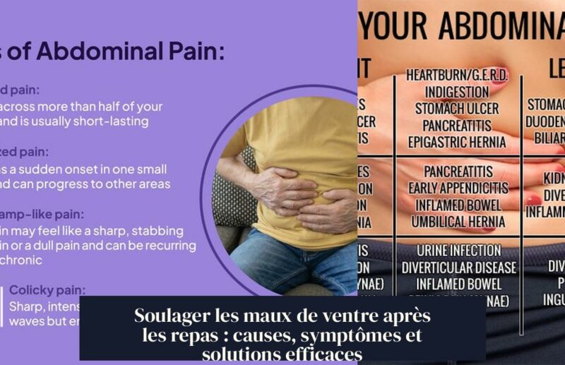 Soulager les maux de ventre après les repas : causes, symptômes et solutions efficaces