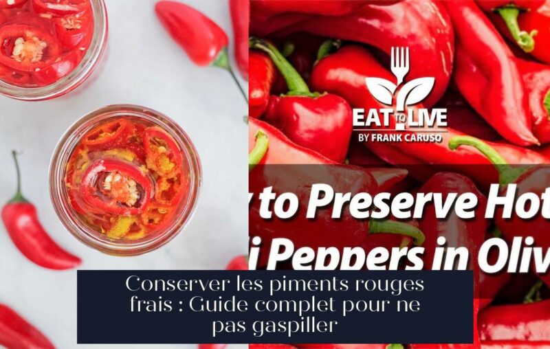 Conserver les piments rouges frais : Guide complet pour ne pas gaspiller
