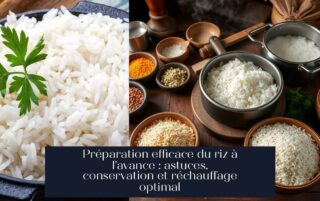 Préparation efficace du riz à l'avance : astuces, conservation et réchauffage optimal