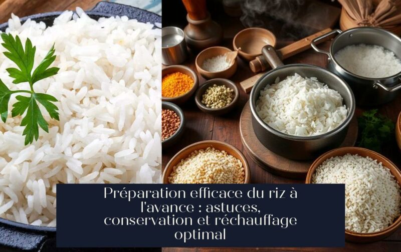 Préparation efficace du riz à l'avance : astuces, conservation et réchauffage optimal