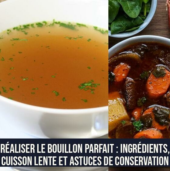 Réaliser le bouillon parfait : Ingrédients, cuisson lente et astuces de conservation