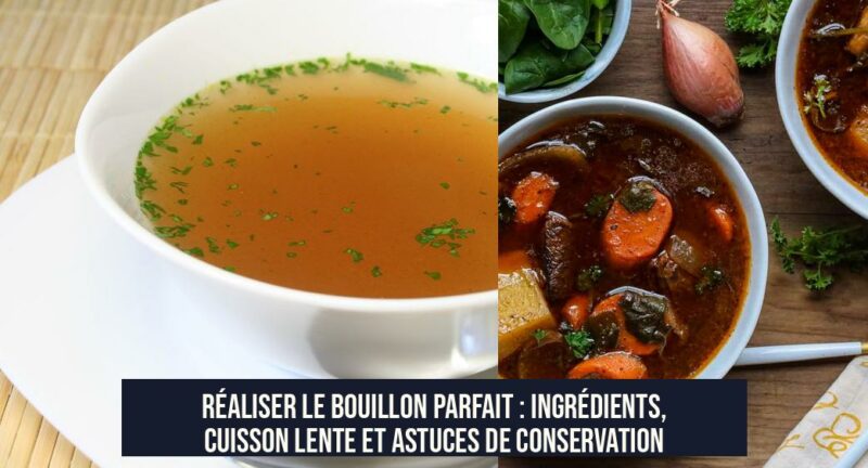 Réaliser le bouillon parfait : Ingrédients, cuisson lente et astuces de conservation