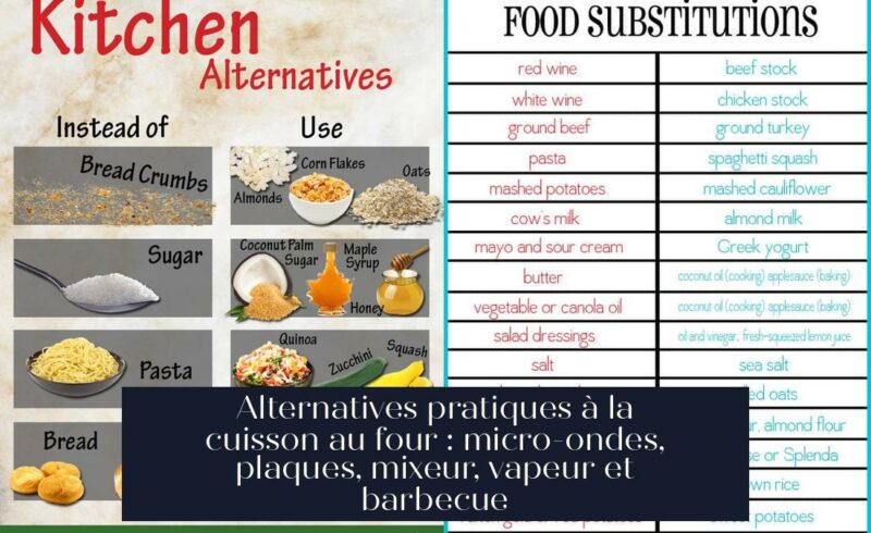 Alternatives pratiques à la cuisson au four : micro-ondes, plaques, mixeur, vapeur et barbecue