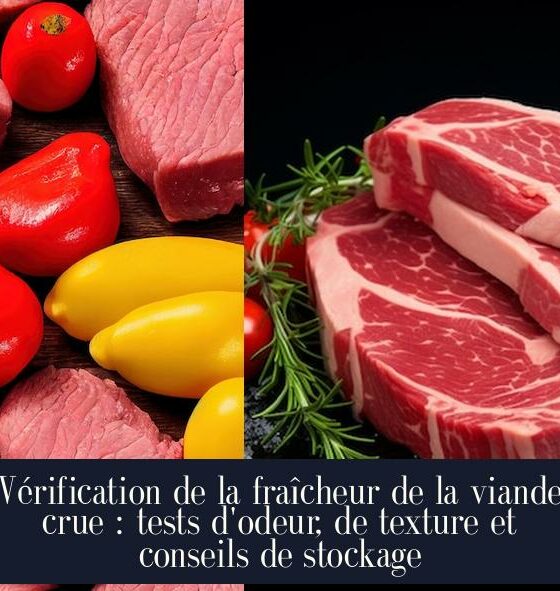 Vérification de la fraîcheur de la viande crue : tests d'odeur, de texture et conseils de stockage
