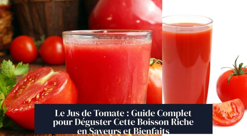 Le Jus de Tomate : Guide Complet pour Déguster Cette Boisson Riche en Saveurs et Bienfaits