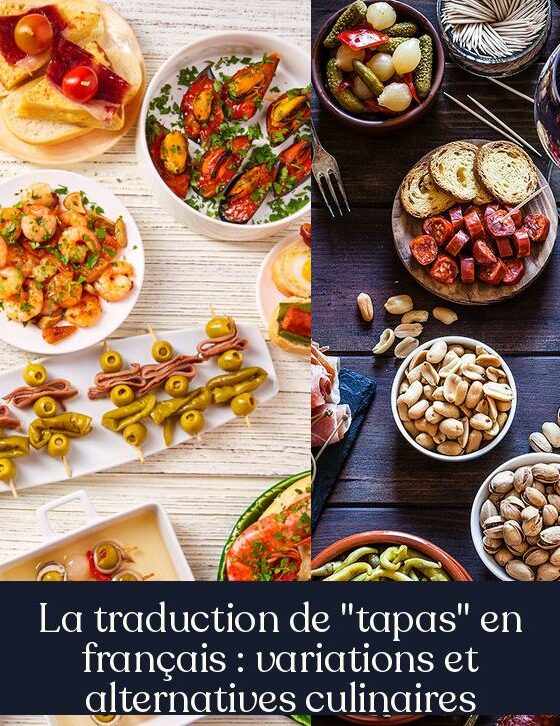 La traduction de "tapas" en français : variations et alternatives culinaires