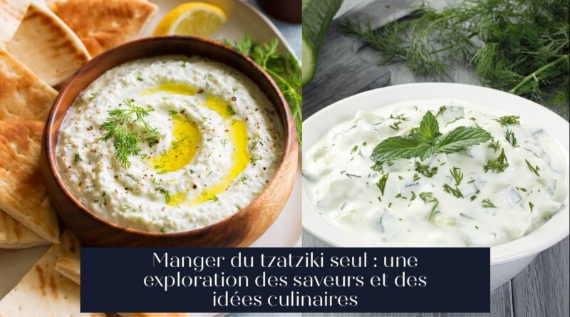Manger du tzatziki seul : une exploration des saveurs et des idées culinaires