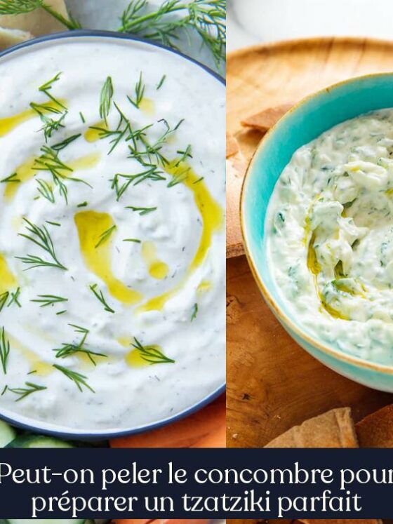 Peut-on peler le concombre pour préparer un tzatziki parfait