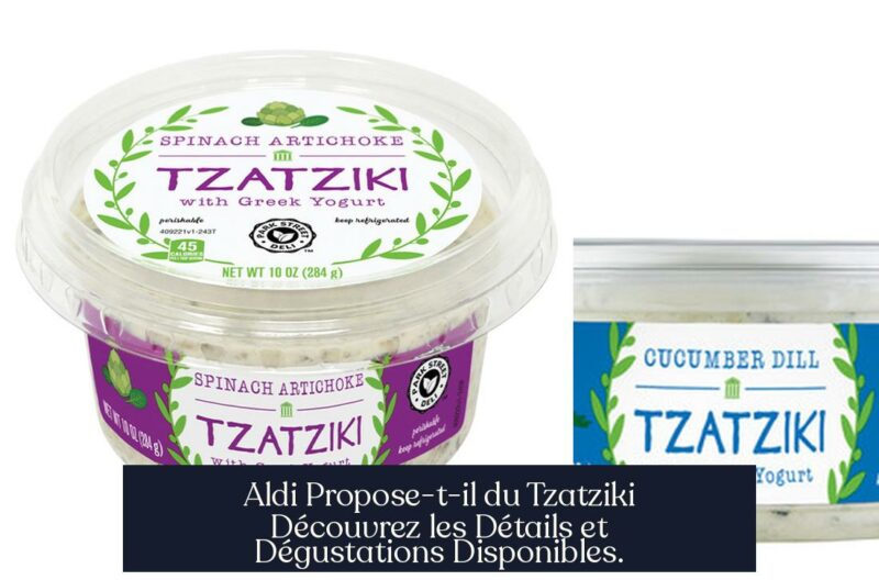 Aldi Propose-t-il du Tzatziki Découvrez les Détails et Dégustations Disponibles.