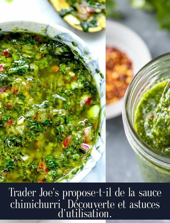 Trader Joe's propose-t-il de la sauce chimichurri Découverte et astuces d'utilisation.