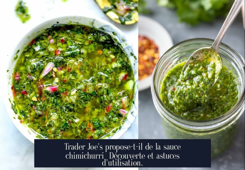 Trader Joe's propose-t-il de la sauce chimichurri Découverte et astuces d'utilisation.