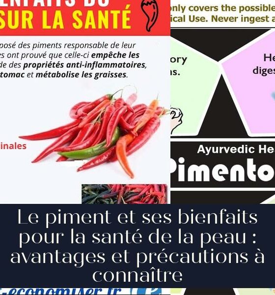 Le piment et ses bienfaits pour la santé de la peau : avantages et précautions à connaître