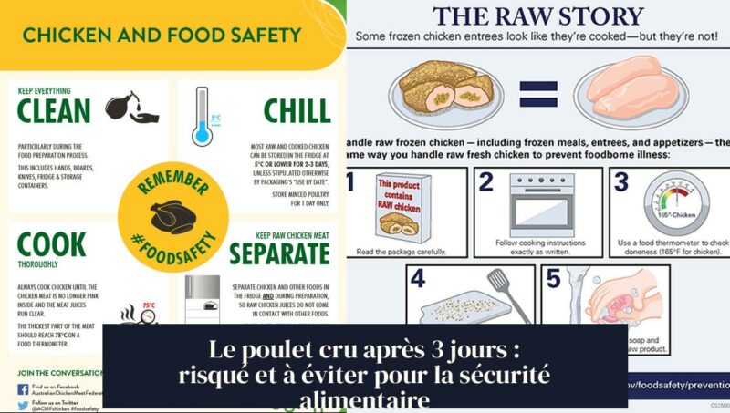 Le poulet cru après 3 jours : risqué et à éviter pour la sécurité alimentaire