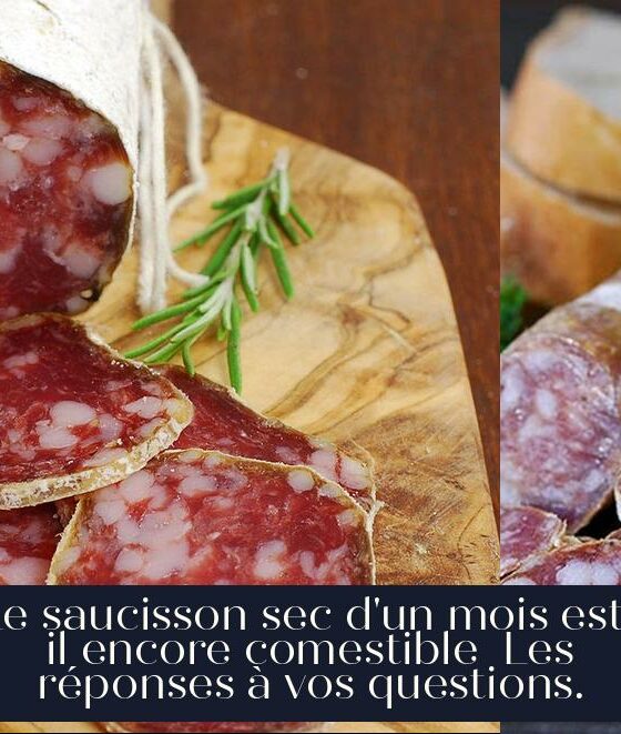 Le saucisson sec d'un mois est-il encore comestible Les réponses à vos questions.