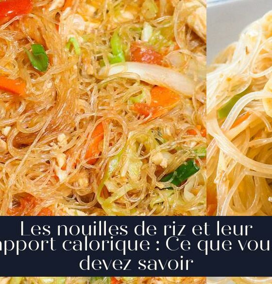 Les nouilles de riz et leur apport calorique : Ce que vous devez savoir