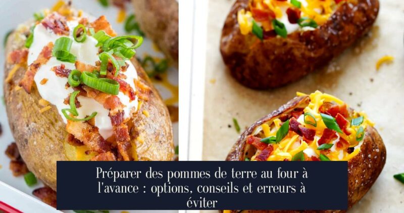 Préparer des pommes de terre au four à l'avance : options, conseils et erreurs à éviter
